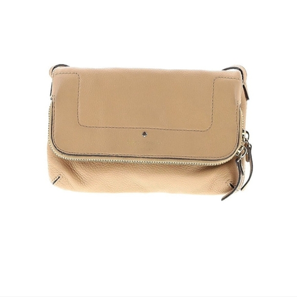Kate Spade  Genuine Leather Crossbody Bag Tan Neutral - Picture 1 of 16